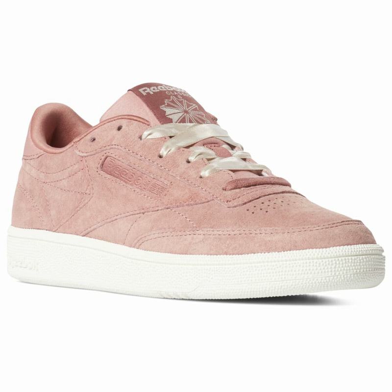 Reebok Club C 85 Tenisky Damske - Ruzove/Biele CX3035OC